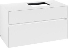 V&B Waschtischunterschrank Collaro mit WT rechts, Farbe Weiß matt, B/T/H: 100 x 54,8 x 50 cm - Bild 1