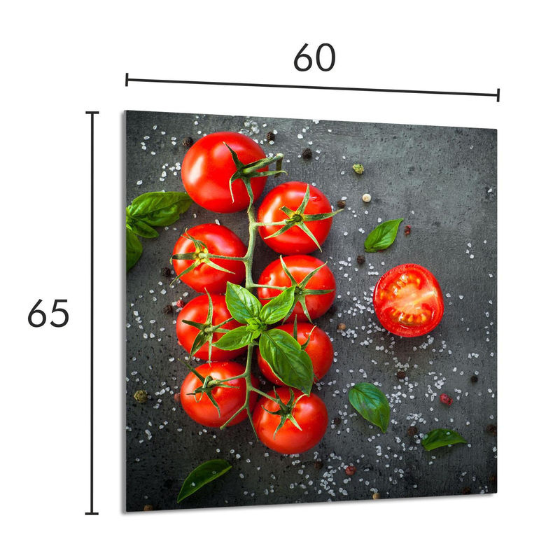 Küchenrückwand aus Acrylglas mit Tomaten-Motiv in Rot, B: 60 cm, H: 65 cm - Bild 3