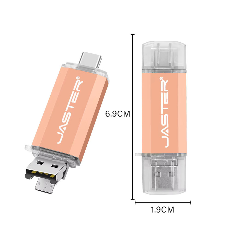 JASTER USB 3.0 Type-C OTG Flash-Laufwerk 128GB in Rot - Bild 2