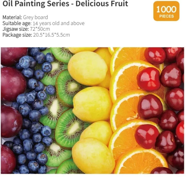 MaxRenard Obst Ölgemälde, Puzzle, 1000 Teile - Bild 1
