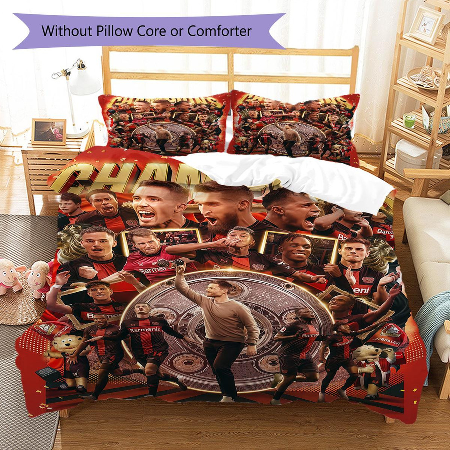 Bayer 04 Leverkusen Bettwäsche Set mit Bettbezug und Kissenbezügen, Multicolor, B/H: 140 x 200 cm - Bild 3
