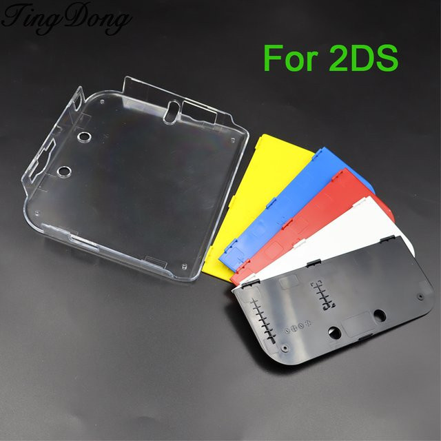 TingDong Schutzhüllen-Set für 2DS Spielkonsole aus transparentem Kristall-Hartschalenmaterial inklusive Batterie-Schutzhülle - Bild 1