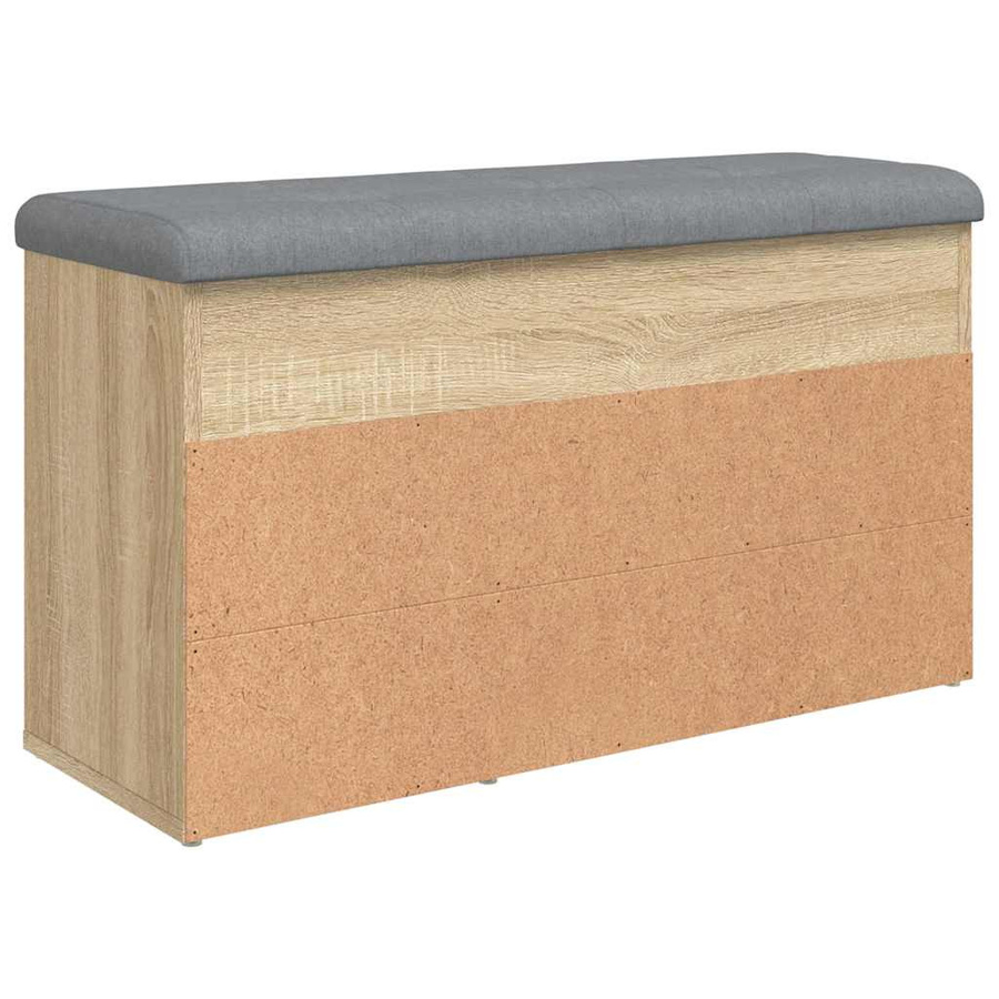 vidaXL Schuhbank aus Holzwerkstoff in Sonoma-Eiche, B/T/H: 82 x 32 x 45,5 cm - Bild 4
