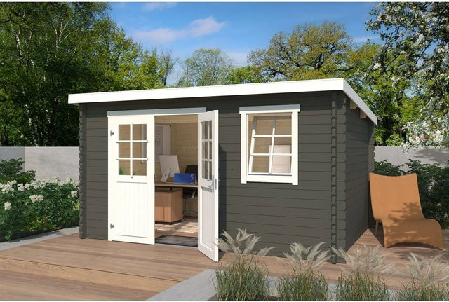 Lasita Gartenhaus Amira in Grüngrau, B/H/T: 400 x 211 x 268,7 cm - Bild 1