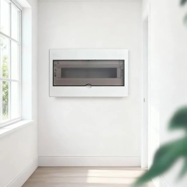 DONGYI HT-Serie Elektrisch verstellbarer Verteilerkasten aus Edelstahl für den Innenbereich, 4–6 Wege, Silber/Weiß - Bild 1