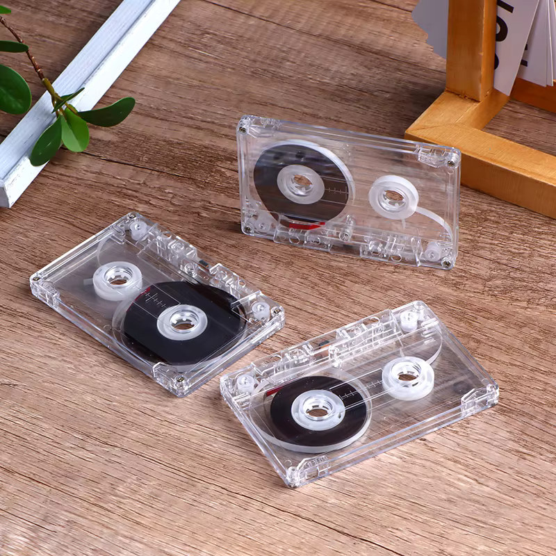 Transparente Standardkassette mit magnetischem Audioband für Sprachaufnahmen und Musik, 45/60/90 Minuten, KOQZM - Bild 2