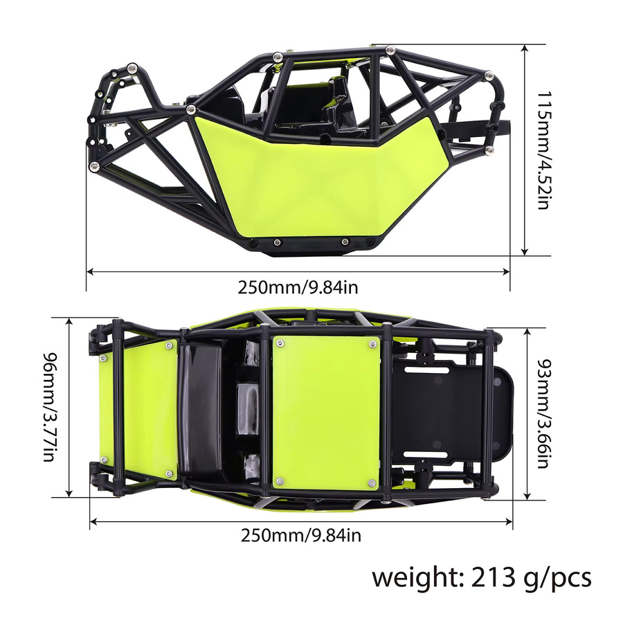 Axial RC Überrollkäfig Karosserie, Kunststoff, Orange, Zubehör - Bild 4