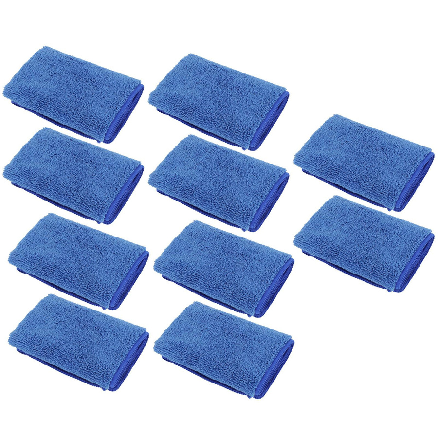 10er Set mfySpace Saugfähige Mikrofaser Handtücher Blau, B/B: 30 x 30 cm - Bild 3