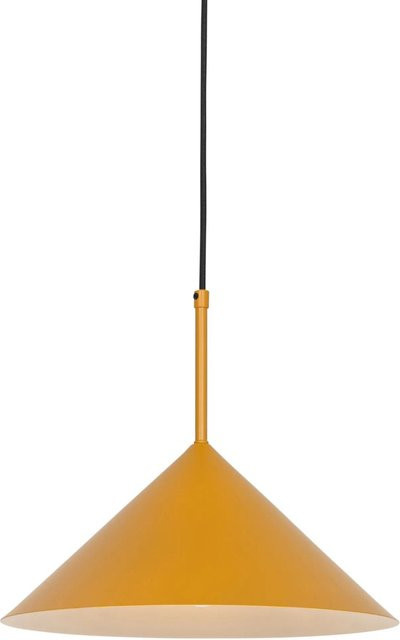 QAZQA Design-Hängeleuchte Triangolo in Gelb, moderne Dreieck-Pendelleuchte aus Stahl für Wohnzimmer und Esstisch, E27, dimmbar, B/T/H: 40 x 35 x 150 cm - Bild 1