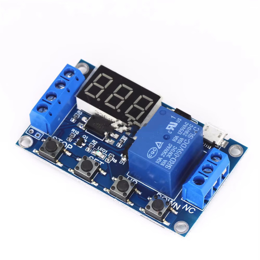 Einstellbares 6–30 V Relaismodul mit Zeitverzögerung und Zyklusfunktion in Blau - Bild 2