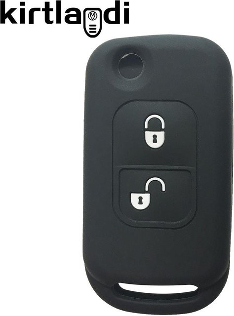 Silikon Schlüsselhülle in Schwarz für Mercedes Benz W163 W168 A170 W140 ML320 S280 SLK und Dodge Sprinter mit Schlüsselanhänger - Bild 1