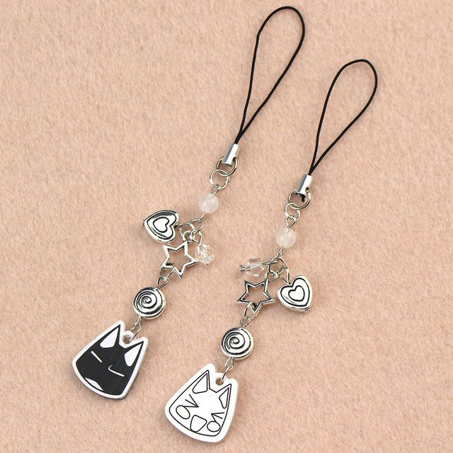YiYuYiHua Handy-Charm-Kette, Perle, Silber, Unisex - Bild 1