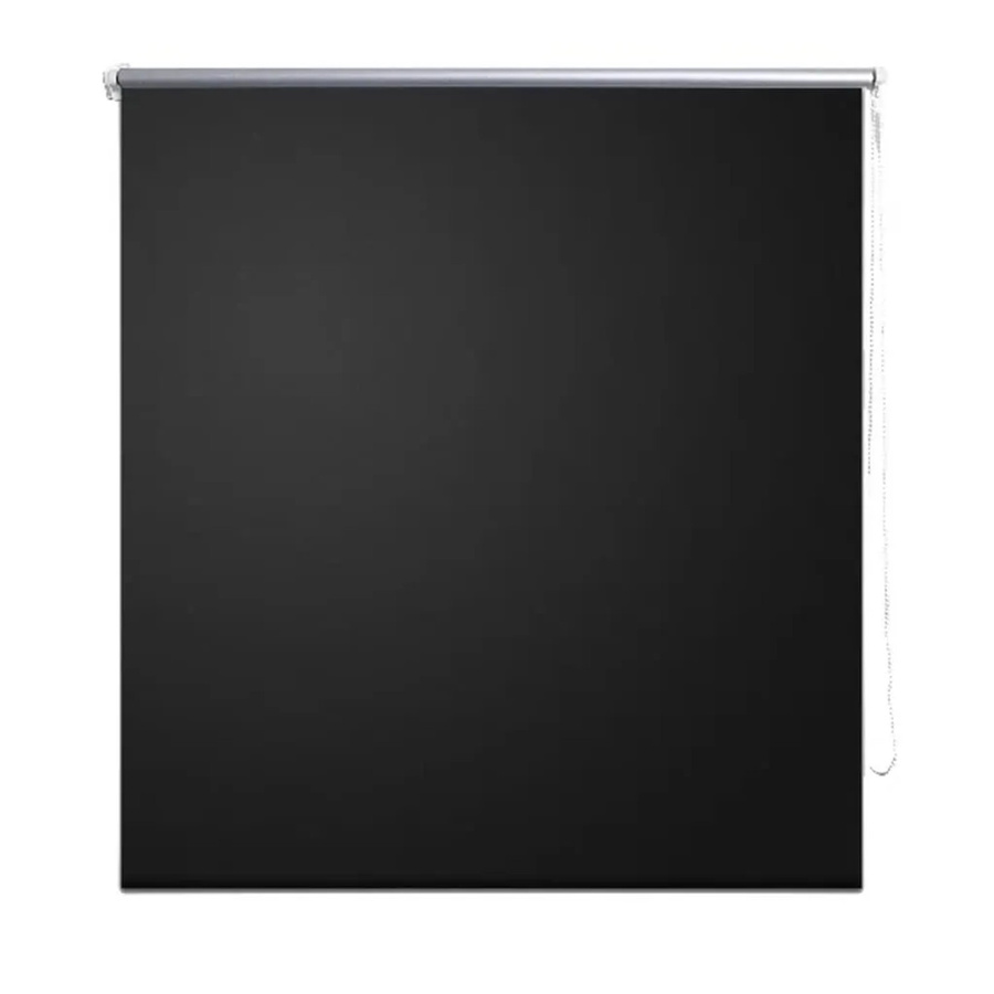 vidaXL Verdunkelungsrollo aus Polyester in Schwarz, thermoisolierend, B/H: 80 x 175 cm - Bild 2