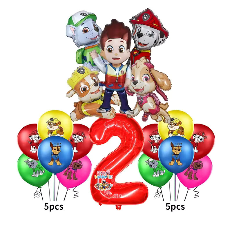 Paw Patrol Aluminiumfolienballon für Kindergeburtstage und Themenpartys, mehrfarbig - Bild 2