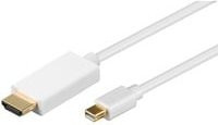 goobay Adapterkabel Mini DisplayPort auf HDMI in Gold und Weiß - Bild 1
