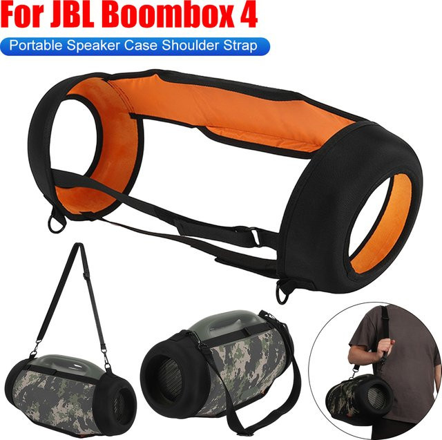 JBL Boombox 4 Schutzhülle mit Schultergurt, harte Tragetasche für Outdoor und Reisen, Schwarz-Orange - Bild 1