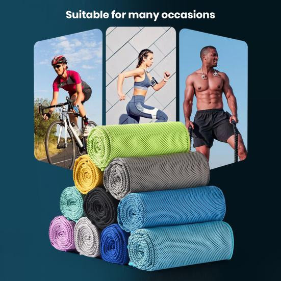 HOMEKA Kühlhandtuch Grün – Extra weich, schnelltrocknend und atmungsaktiv für Laufen, Yoga und Training - Bild 7