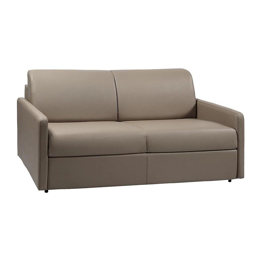 Vente-unique Schlafsofa Calife in Beige mit Kunstlederbezug, Breite: 170 cm - Bild 2