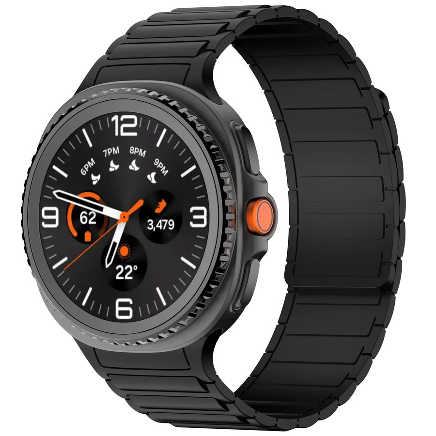 Uhrenarmband Silikon, Magnetisch, Schwarz, Unisex - Bild 5