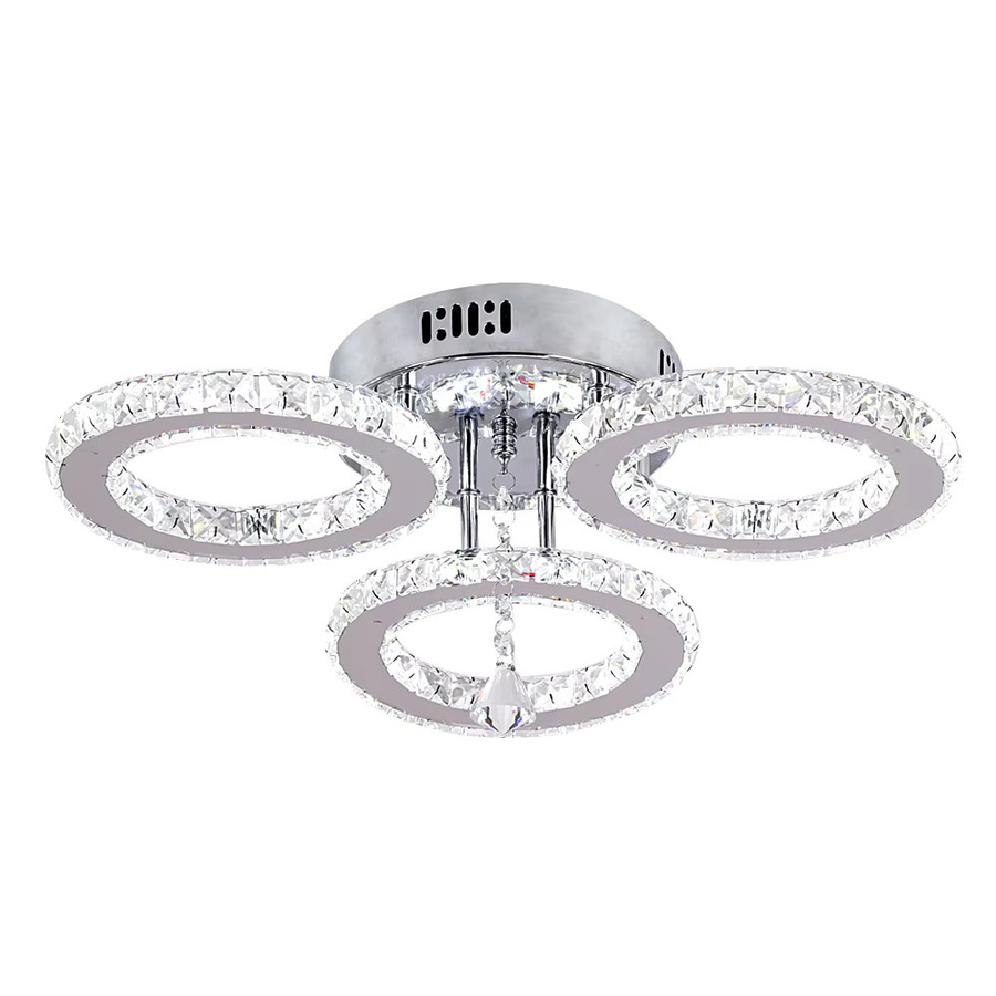 VETRULUS Moderner Kristall-Kronleuchter in Ringform mit LED-Beleuchtung, Transparent - Bild 2