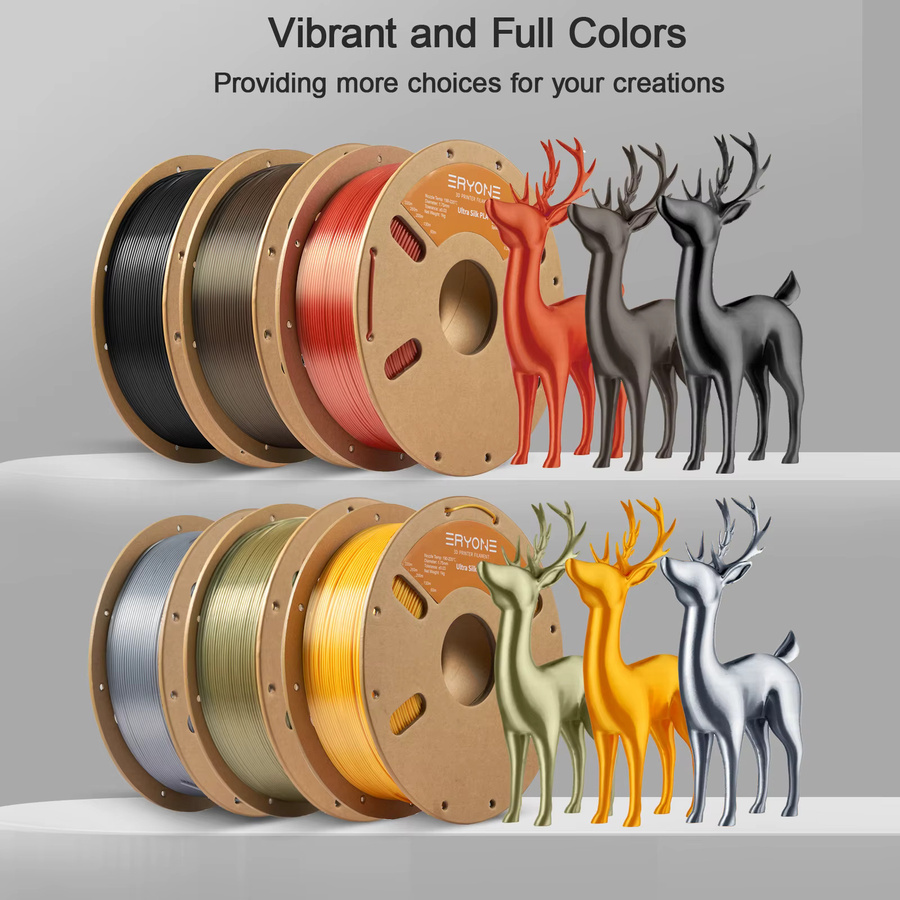Eryone Ultra Silk PLA Filament 1,75mm für FDM 3D-Drucker, Rot, 5 kg - Bild 2