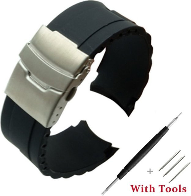 Aotelayer Uhrenarmband Silikon, Schwarz, Unisex - Bild 1
