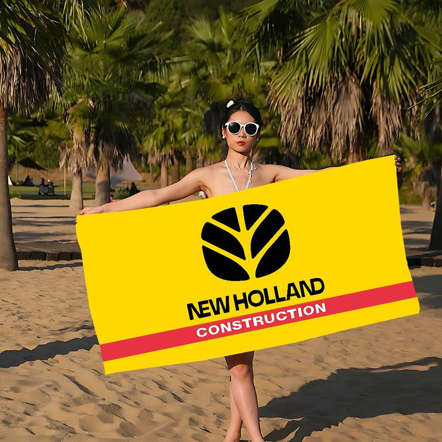 New Holland Logo Strandtuch für Mädchen, bunt, Mikrofaser, schnelltrocknend und sandfrei, B: 40 cm, H: 60 cm - Bild 1