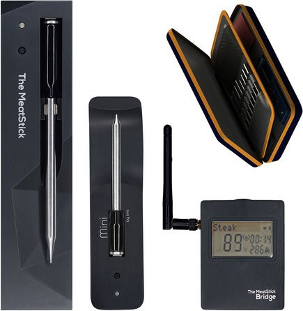 The MeatStick digitales WiFi Fleischthermometer mit Temperaturkontrolle, Schwarz - Bild 1
