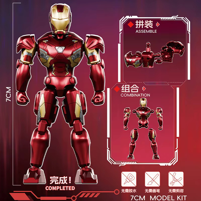 ZDTDS Marvel Superhelden Actionfiguren Montagemodell Spielzeug - Bild 3