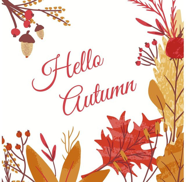 Paper+Design Serviette Hello Autumn mit Herbstdesign in Weiß, Rot und Orange - Bild 1