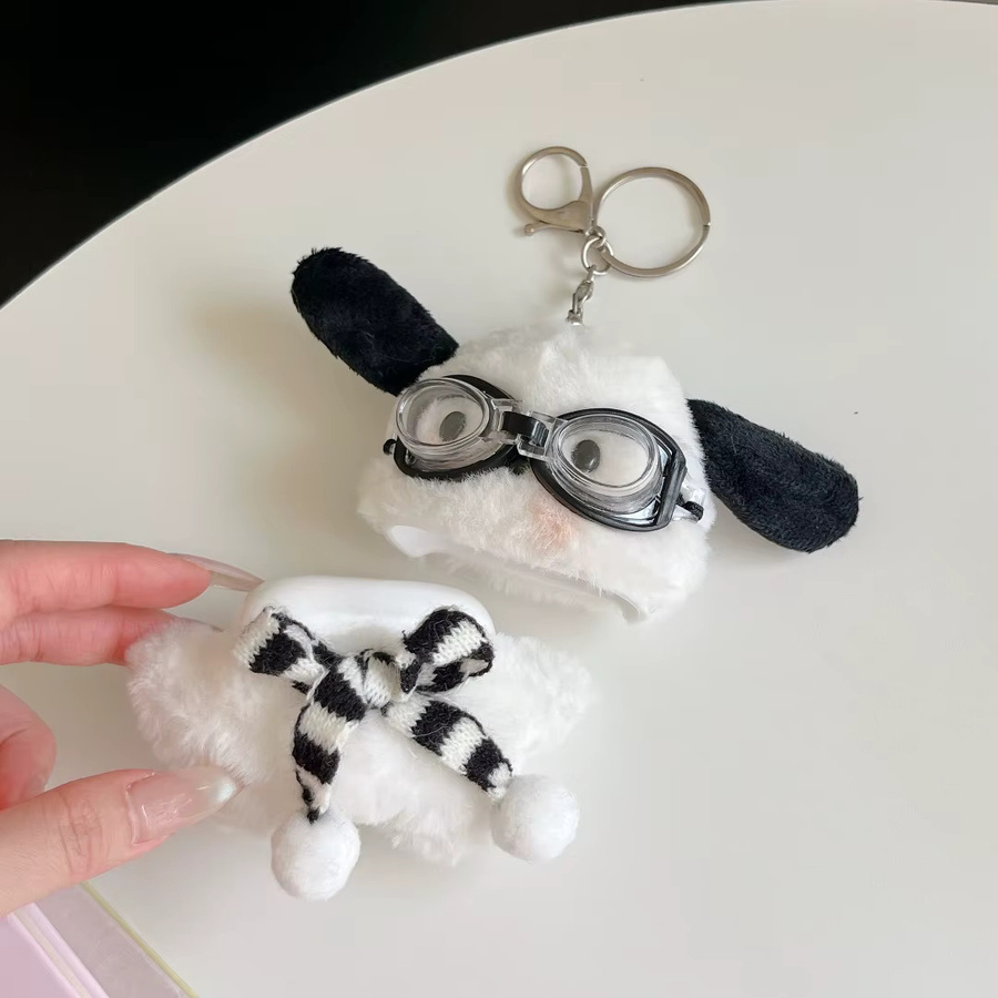 Sanrio Plüsch Schutzhülle für Apple AirPods 1 2 3 4 Pro 2 Pro 3 in Weiß - Bild 2