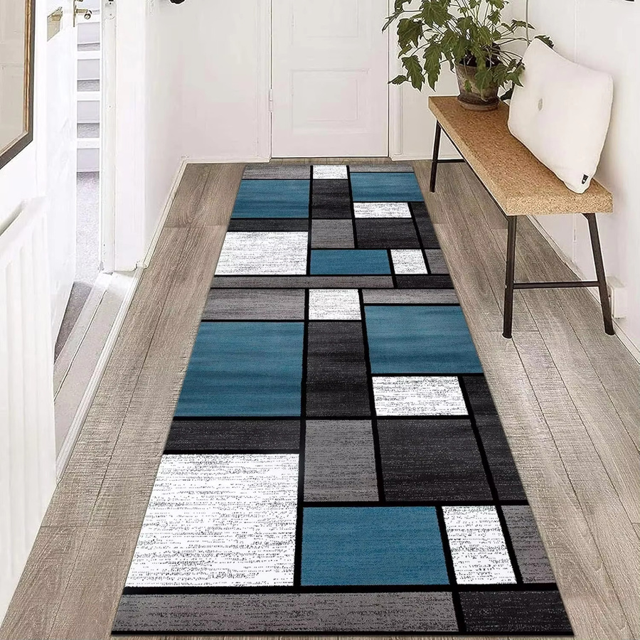 VIKAMA Minimalistischer Läufer in Mehrfarbig, Rutschfest, Waschbar und Fleckresistent für Flur und Heimdekoration, B/T: 120 x 16 cm - Bild 4