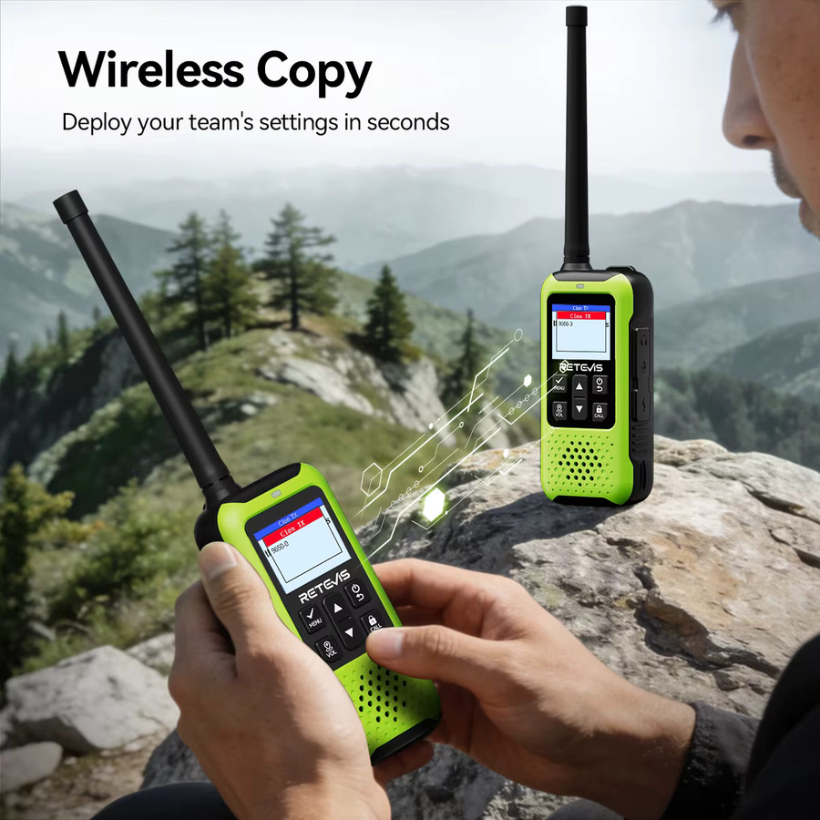 Retevis EZTalk 65 GPS BDS Walkie-Talkie in Grün mit Bluetooth-App-Steuerung, UHF VHF GMRS Zweiwege-Funkgerät für Camping und Wandern - Bild 6