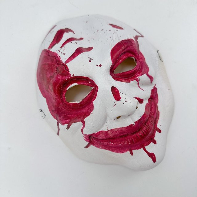 Blutige Clown Halbgesichts Latexmaske, Rot, One size - Bild 1