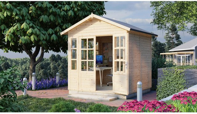 Bertilo Gartenhaus Teahouse aus Holz in Natur mit FSC-Zertifizierung B/T/H: 226 x 234 x 266 cm - Bild 1