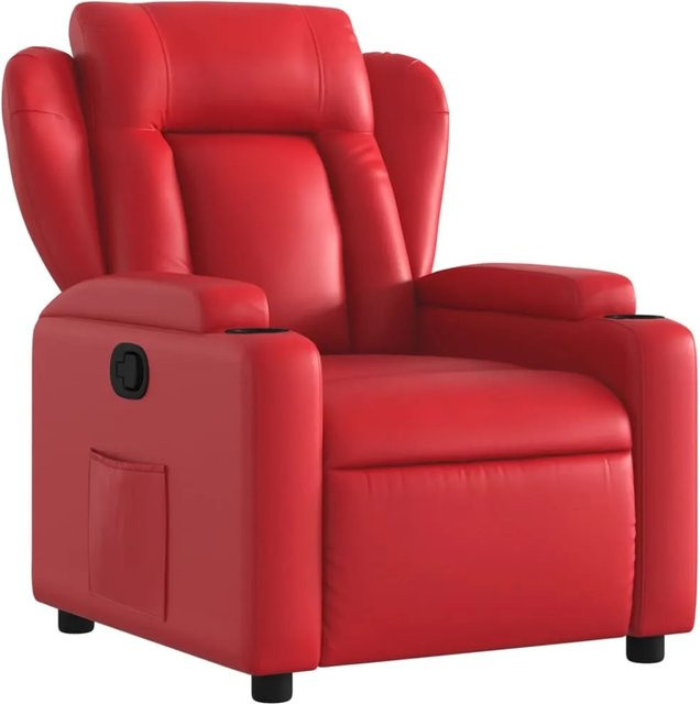 vidaXL Relaxsessel in Rot aus Kunstleder mit Armlehnen - Bild 1