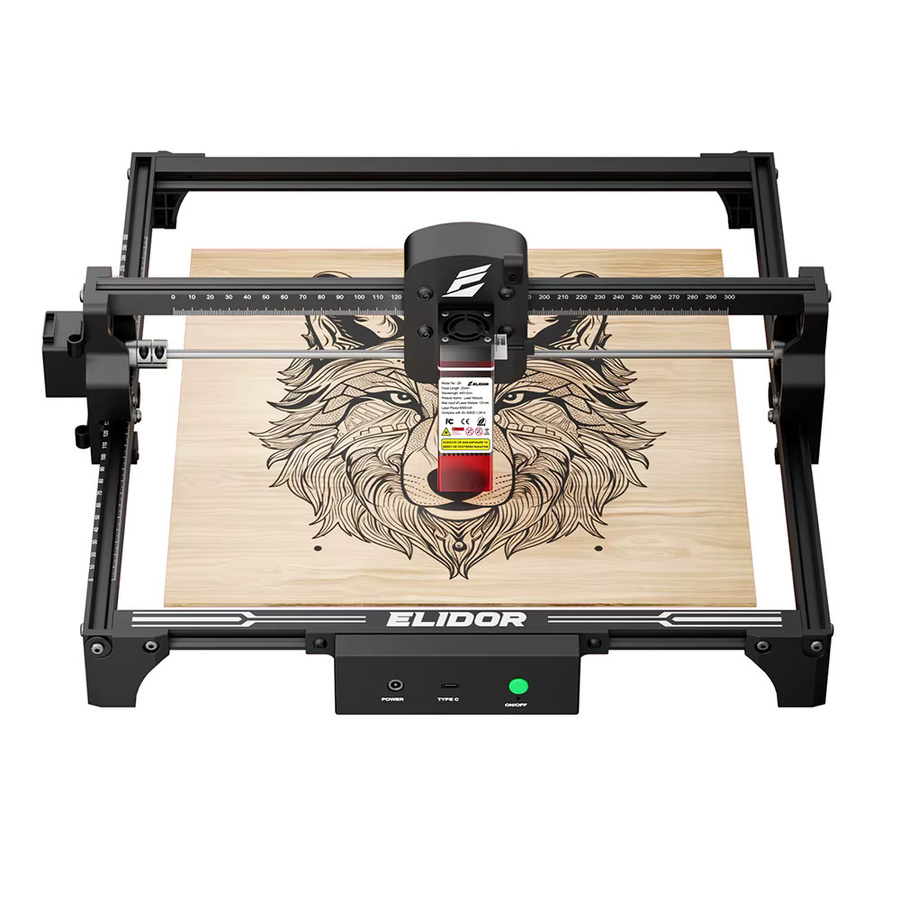 ELIDOR Z6 Lasergraviergerät CNC Laserschneidgerät mit blauem Licht in Schwarz und Blau, Arbeitsbereich: 30 x 30 cm - Bild 5