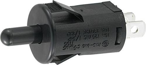 TRU Components Drucktaster TC-R13-918 Schwarz 250 V/AC 10A 1 x Aus/(Ein) tastend - Bild 1