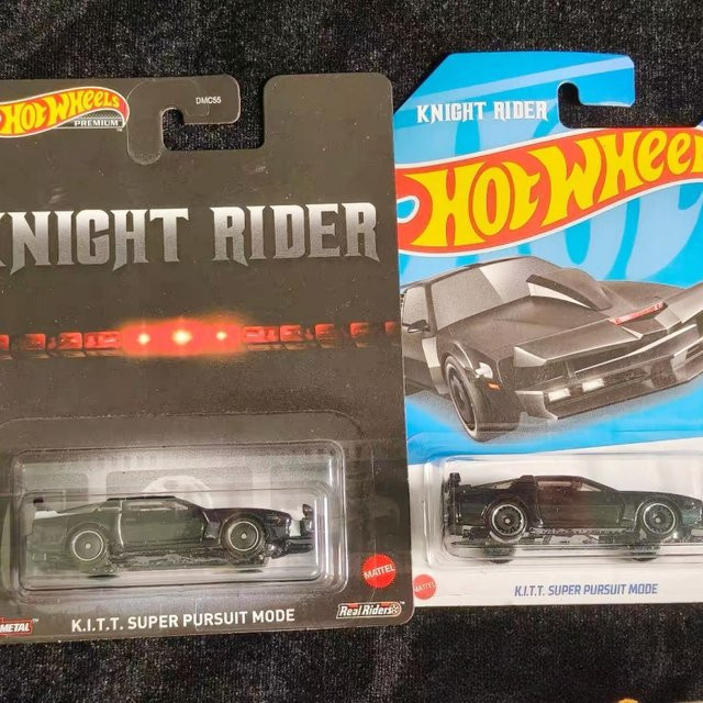 Hot Wheels Knight Rider K.I.T.T., Druckguss-Modellauto, Schwarz, 1:64, ab 3 Jahren - Bild 1
