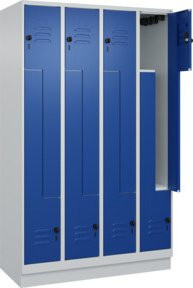 C+P Z-Spind Classic PLUS mit 8 Fächern und Sicherheits-Drehriegel, Sockel, H x B x T: 195 x 120 x 50 cm - Bild 1
