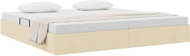 vidaXL Aufbewahrungsbett mit Kopfteil und Lift-up-Funktion in Creme, B/T/H: 200 x 200 x 203 cm - Bild 1