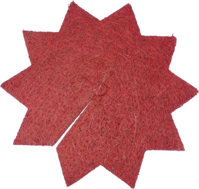 Proflora Mulchscheiben Sterne in Rot aus Kokosfaser und Naturkautschuk, 3er Set, Durchmesser: 37 cm - Bild 1
