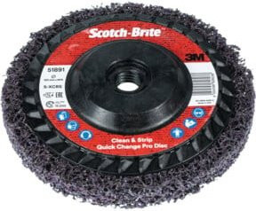 3M XT-RD PRO Grobreinigungsscheibe aus Siliziumkarbid für Winkelschleifer, Durchmesser: 125 mm, Schwarz - Bild 1