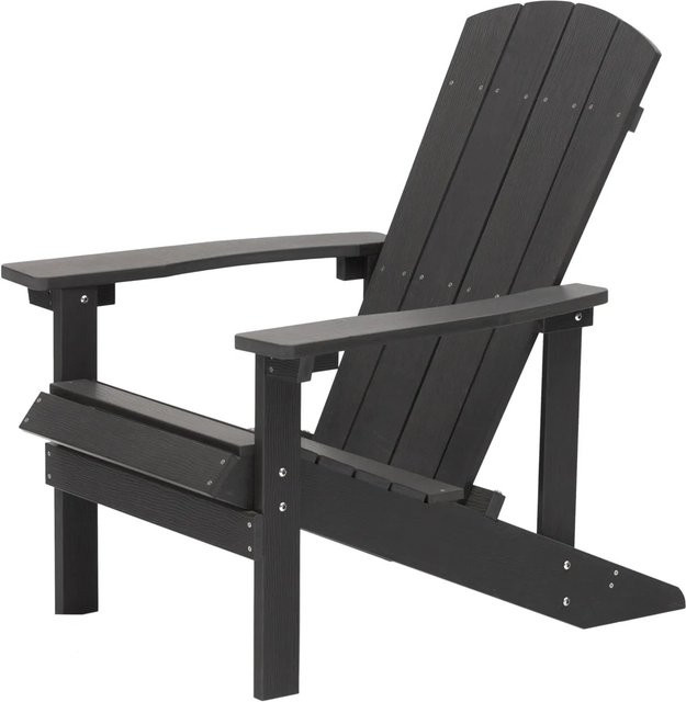 Home Deluxe Gartenstuhl Carino in Grau Anthrazit mit Armlehnen - Bild 1
