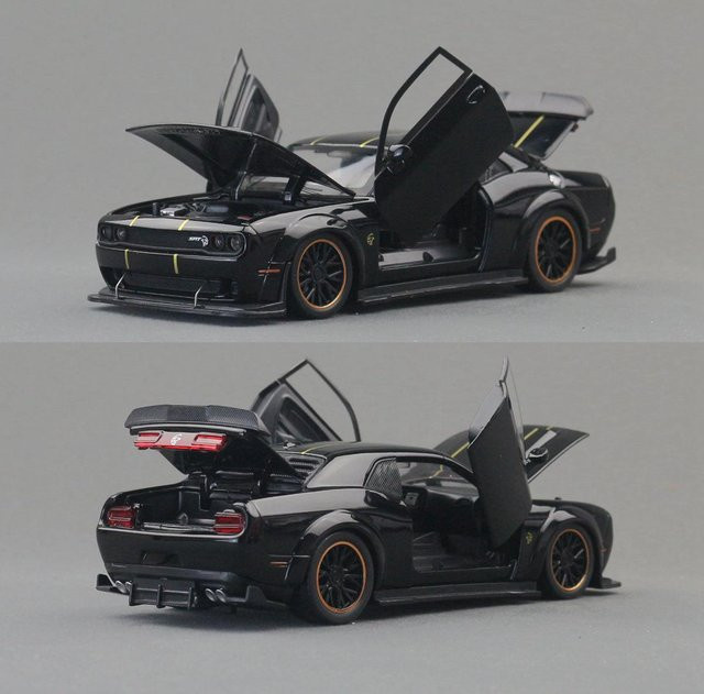 Linyi toy car Dodge Challenger Srt Redeye Hellcat, Modellauto, 1:32, Metall, mit Licht und Sound, ab 14 Jahren - Bild 1