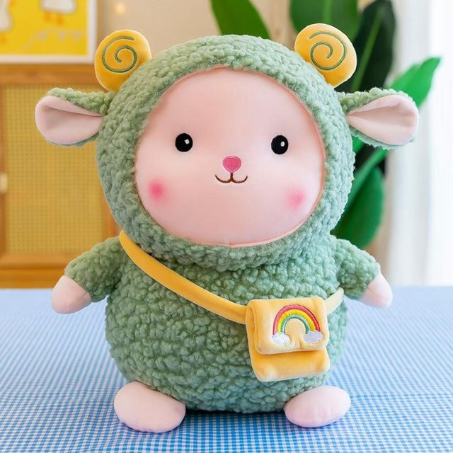 Yiran toy Regenbogen Schafpuppe, Plüschtier, 22cm, ab 3 Jahre - Bild 1