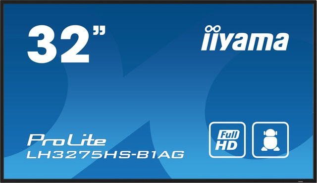 iiyama ProLite LH3275HS-B1AG Digital Signage Display, 81,3 cm (32 Zoll) Full HD LCD Flachbildschirm mit IPS-Panel, Android 11, WLAN, Schwarz - Bild 1