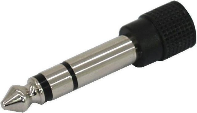 OMNITRONIC Stereo-Adapter 6,35 mm Klinke auf 3,5 mm Klinke, Silber, 10er Pack - Bild 1