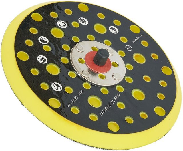 Vibratite Staubfreies Schleifpolster mit 52 Löchern und Klettverschluss, 6 Zoll, 1/2"-24 Gewinde für Exzenterschleifer-Zubehör - Bild 1