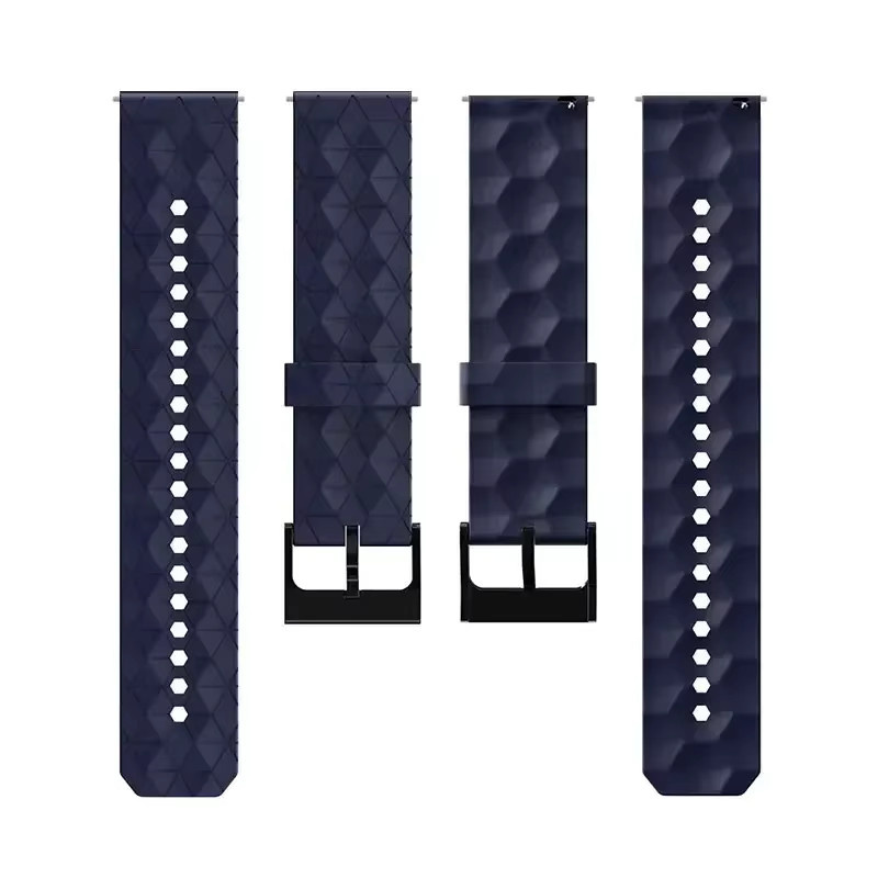 NORTH EDGE Uhrenarmband Silikon, 22 mm, Schwarz, Fußball Muster - Bild 6